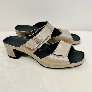 Vital heeled sandals! Taupe color women’s comfort dress sandal size 9 (40)